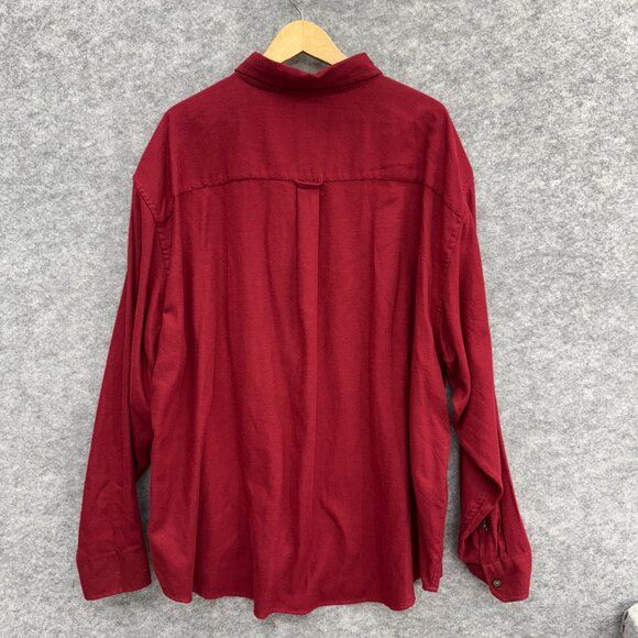 IZOD Men's Button Up Shirt, Casual Button Down Collar, Red, Size 3XLT - Picture 3 of 8
